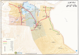 Carte routière d’El Oued et d’El M’Ghair