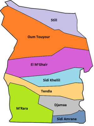 Quelles sont les communes de la wilaya d’El M’Ghair ?
