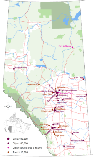 Quelles sont les villes de l’Alberta ?