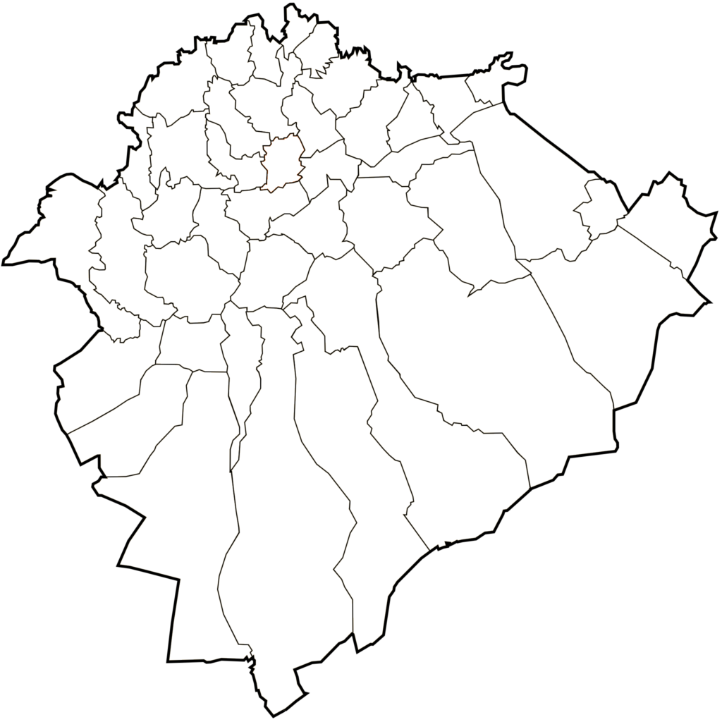 Carte vierge de la wilaya de Tiaret.