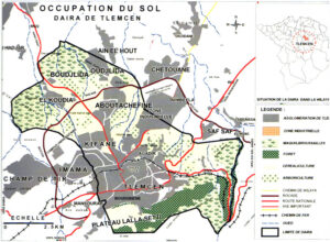 Plan d'occupation du sol dans la daïra de Tlemcen.