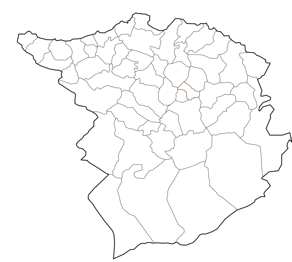 Carte vierge de la wilaya de Tlemcen.