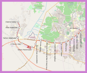 Plan du tramway d’Ouargla