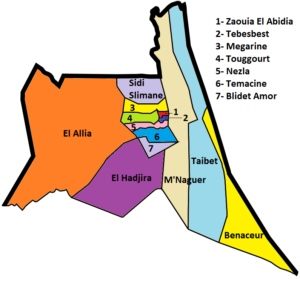 Quelles sont les communes de la wilaya de Touggourt ?
