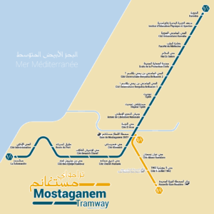 Diagramme du tramway de Mostaganem