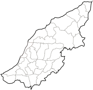 Carte vierge de la wilaya de Mostaganem