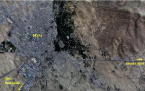 Image satellite de la ville de M'Sila.