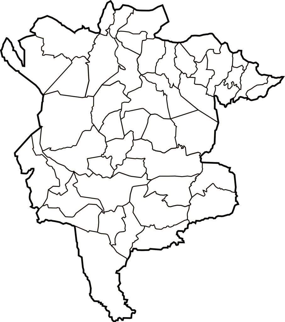 Carte vierge de la wilaya de M'Sila.