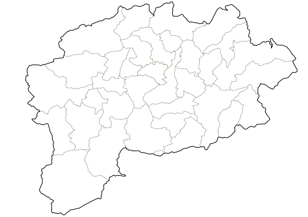 Carte vierge de la wilaya de Guelma.