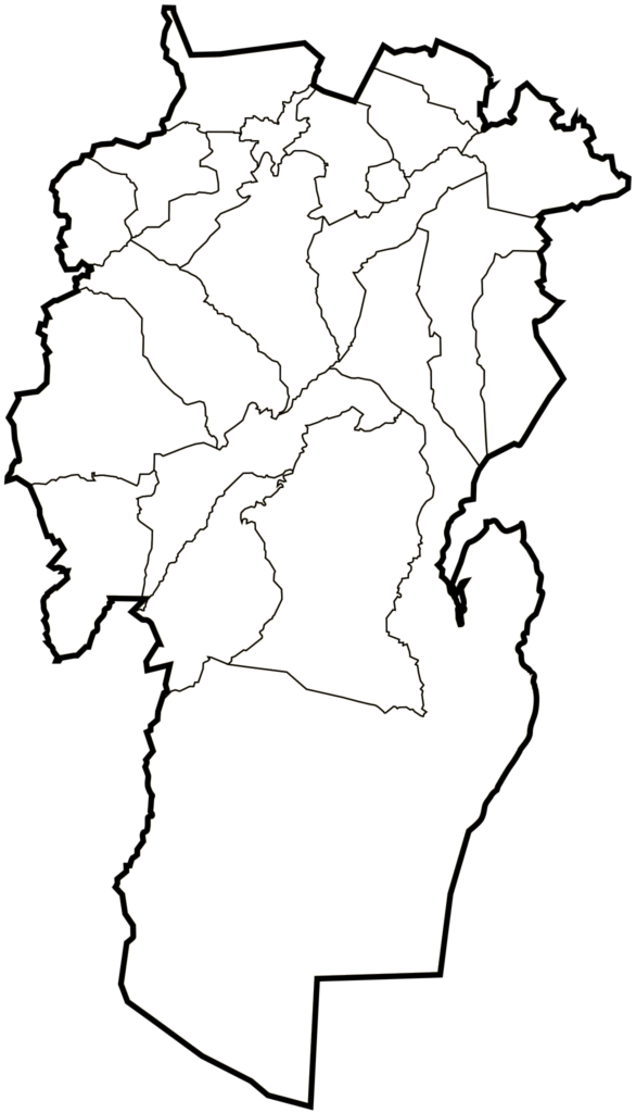 Carte vierge de la wilaya de Khenchela.