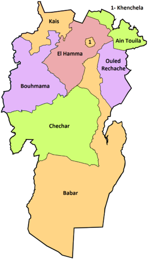 Quelles sont les daïras de la wilaya de Khenchela ?