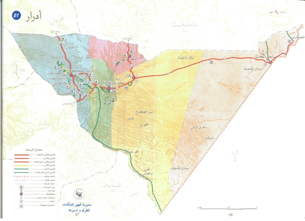 Carte Routi re D Adrar Bordj Badji Mokhtar Et Timimoun