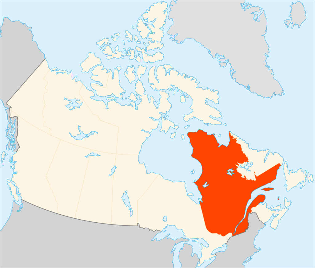 Carte de localisation du Québec