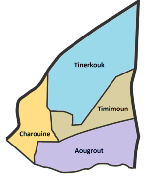 Quelles sont les daïras de la wilaya de Timimoun ?