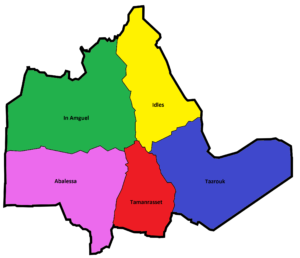 Quelles sont les communes de la wilaya de Tamanrasset ?