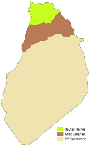 Zones géographiques de la wilaya d’El Bayadh