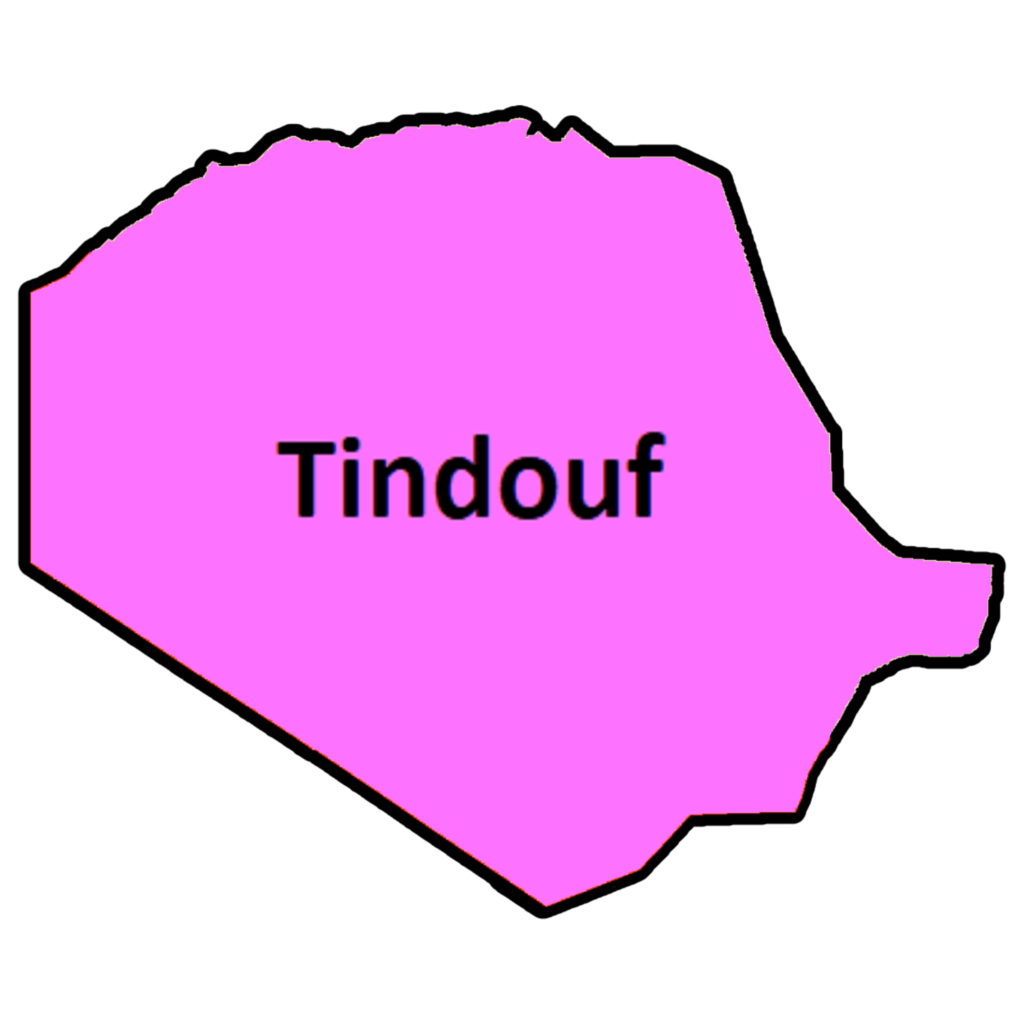 Carte des daïras de la wilaya de Tindouf.