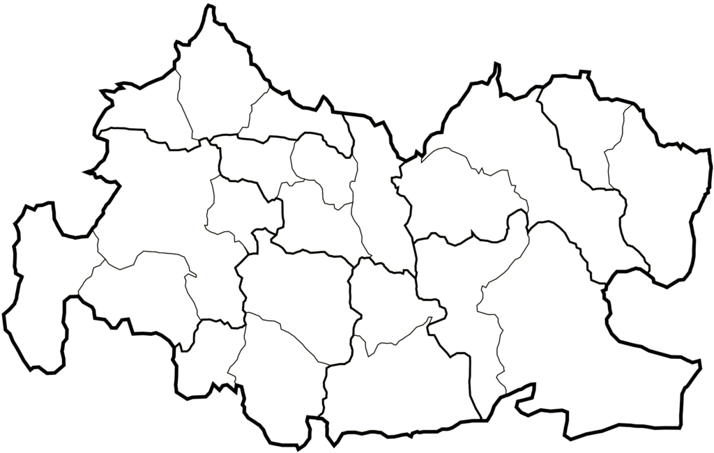 Carte vierge de la wilaya de Tissemsilt.