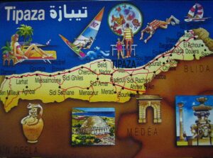 Carte postale géographique de Tipaza.