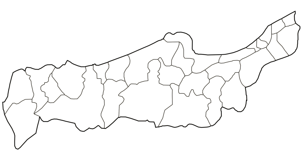 Carte vierge de la wilaya de Tipaza.