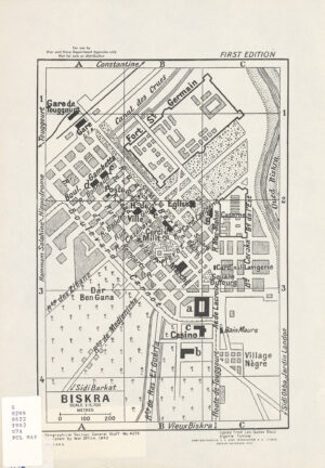 Plan de la ville de Biskra de 1942