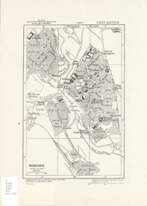 Plan de la ville de Mascara de 1942