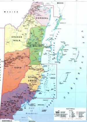 Carte du Belize