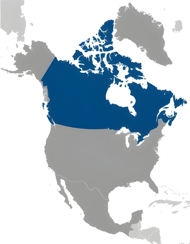 Carte de localisation du Canada