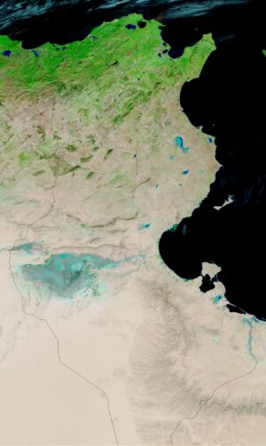 Image satellite de la Tunisie