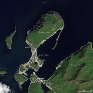 Les îles Unalaska et Amaknak de l’archipel des Aleoutiennes
