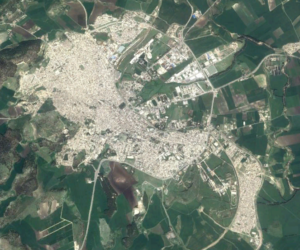 Image satellite de la ville de Béja.