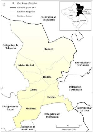 Carte de la délégation de Djedeida