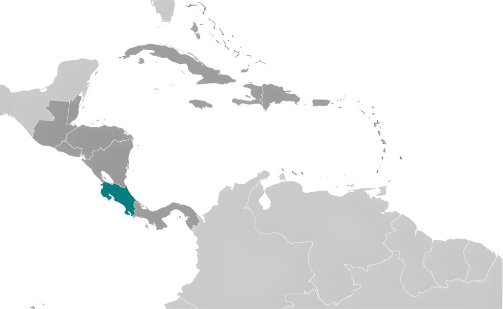 Carte de localisation du Costa Rica