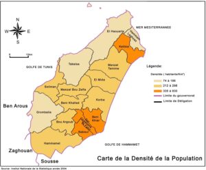 Population et territoire du gouvernorat de Nabeul