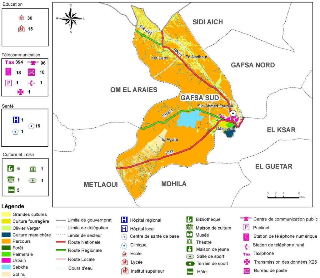 Carte de Gafsa Sud.