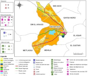 Carte de Gafsa Sud
