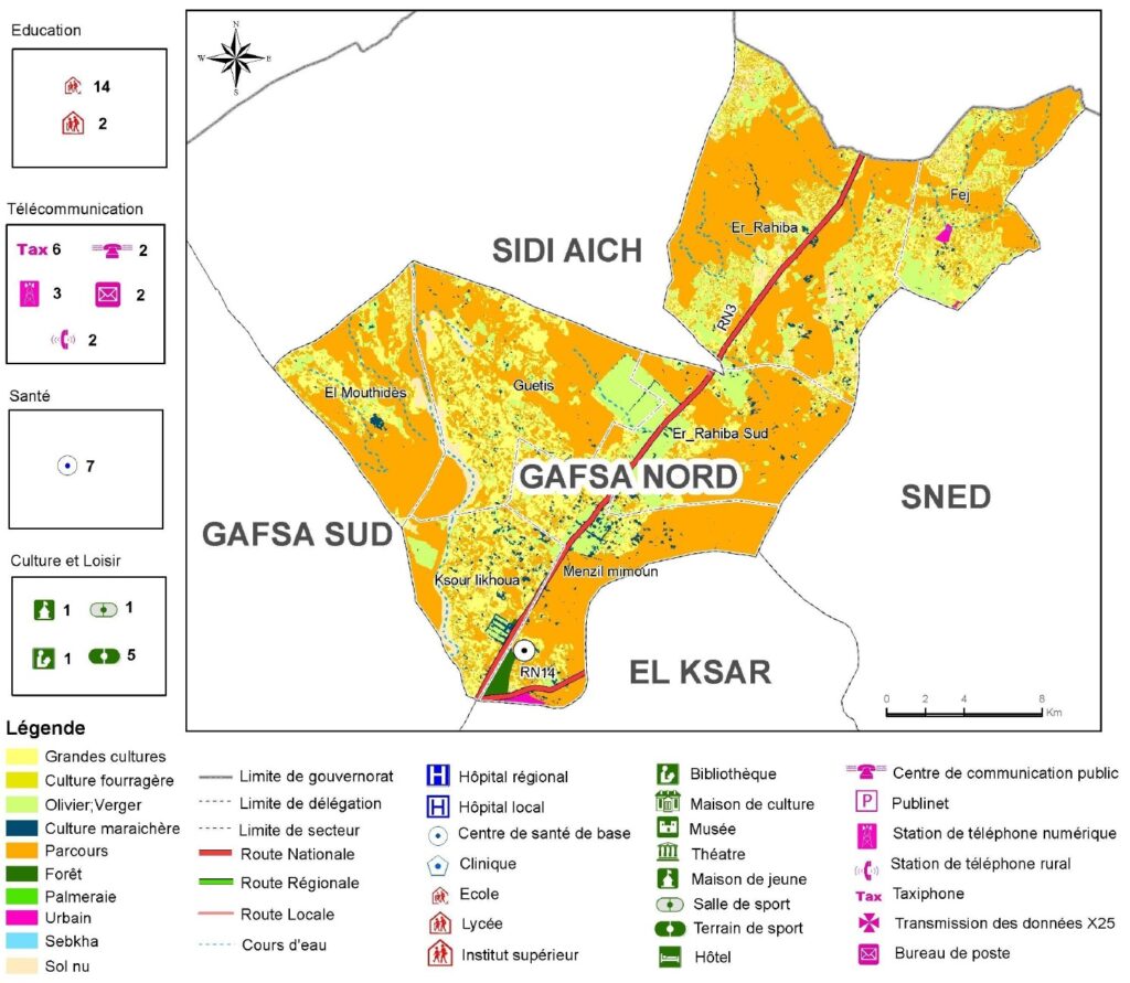 Carte de Gafsa Nord.