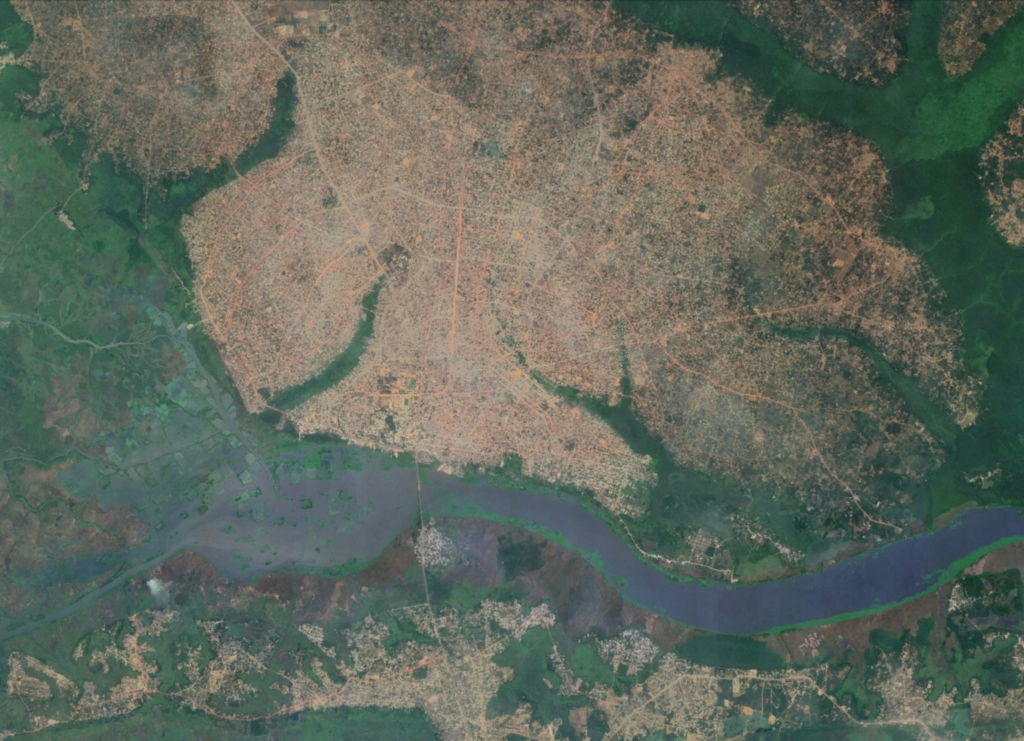 Image satellite de Porto-Novo.