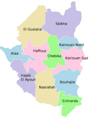 Quelles sont les délégations du gouvernorat de Kairouan ?