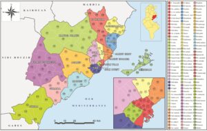 Carte du gouvernorat de Sfax