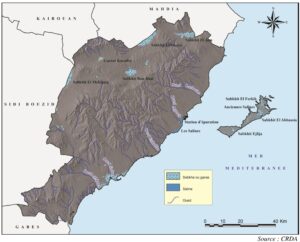 Le réseau hydrographique du gouvernorat de Sfax