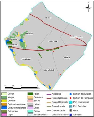 Carte de la délégation de Sfax Ouest