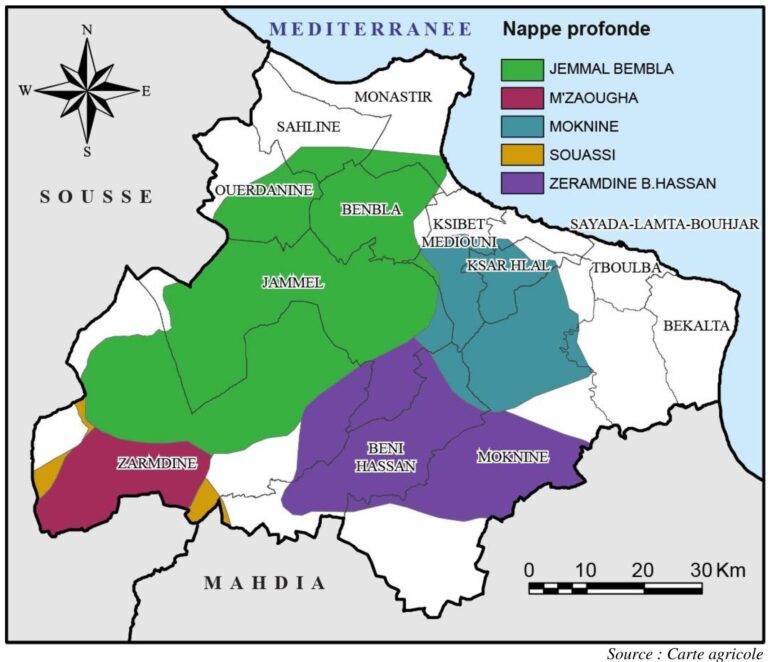 Les ressources en eau dans le gouvernorat de Monastir