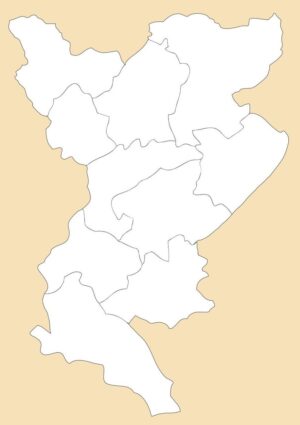 Carte vierge du gouvernorat de Siliana