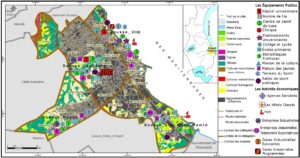 Plan de l'occupation du sol dans l'agglomération urbaine de Sousse.