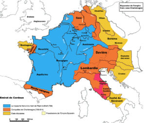 Carte de l’Empire carolingien en 814