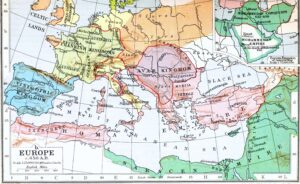 Carte de l’Europe en 650