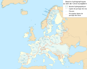 Bassins hydrographiques au sein de l’Union européenne