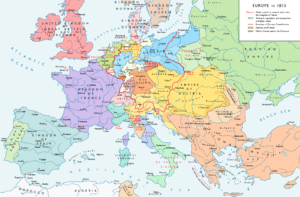 Frontières de l’Europe après le Congrès de Vienne en 1815