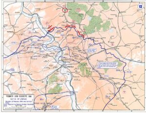 Carte de la bataille de Verdun 1916.